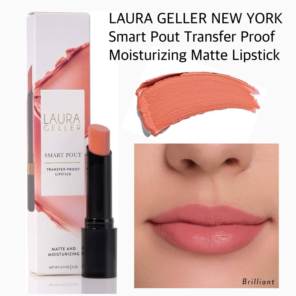 LAURA GELLER NEW YORK Smart Pout Transfer Proof Matte Lipstick - Brilliant